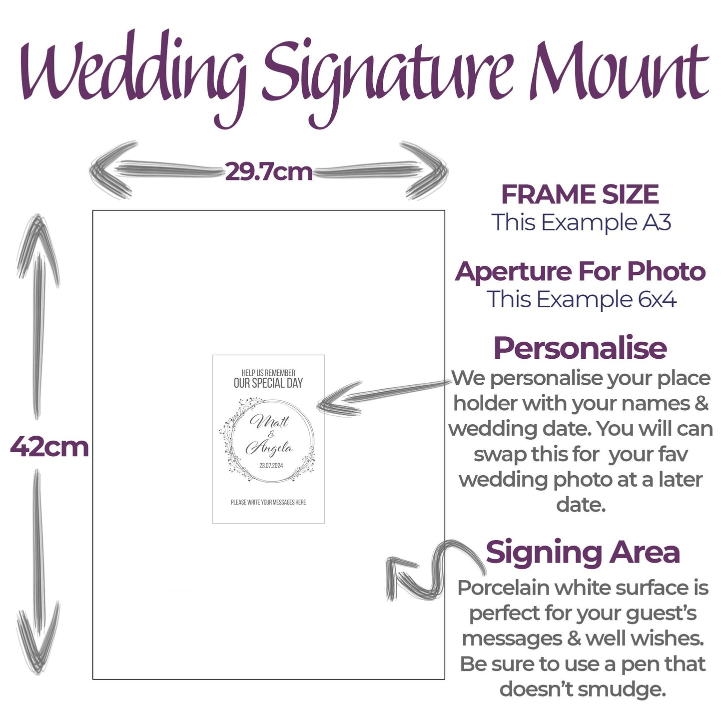 Wedding Signature Photo Mount