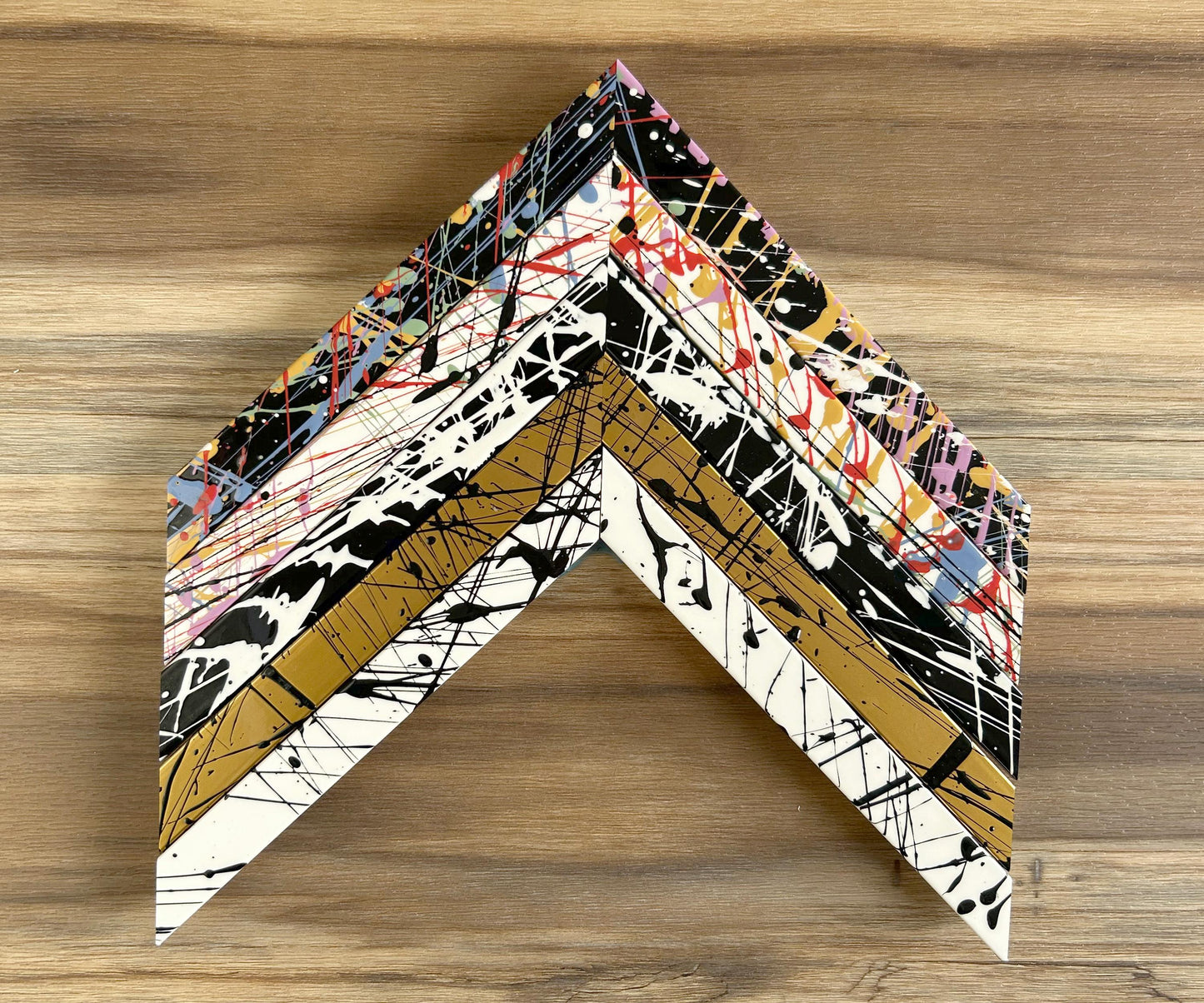 Bespoke Pollock Paint Splatter High Gloss Abstract Photo Frames